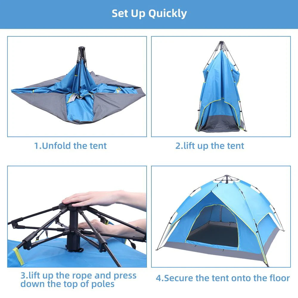 2-3 Person Waterproof Automatic Camping Tent F822