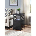 Black End Table with Storage N757