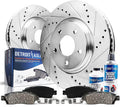 10.83 (275mm) Front Drilled and Slotted Disc Rotors + Brake Pads 6pc Set V65847
