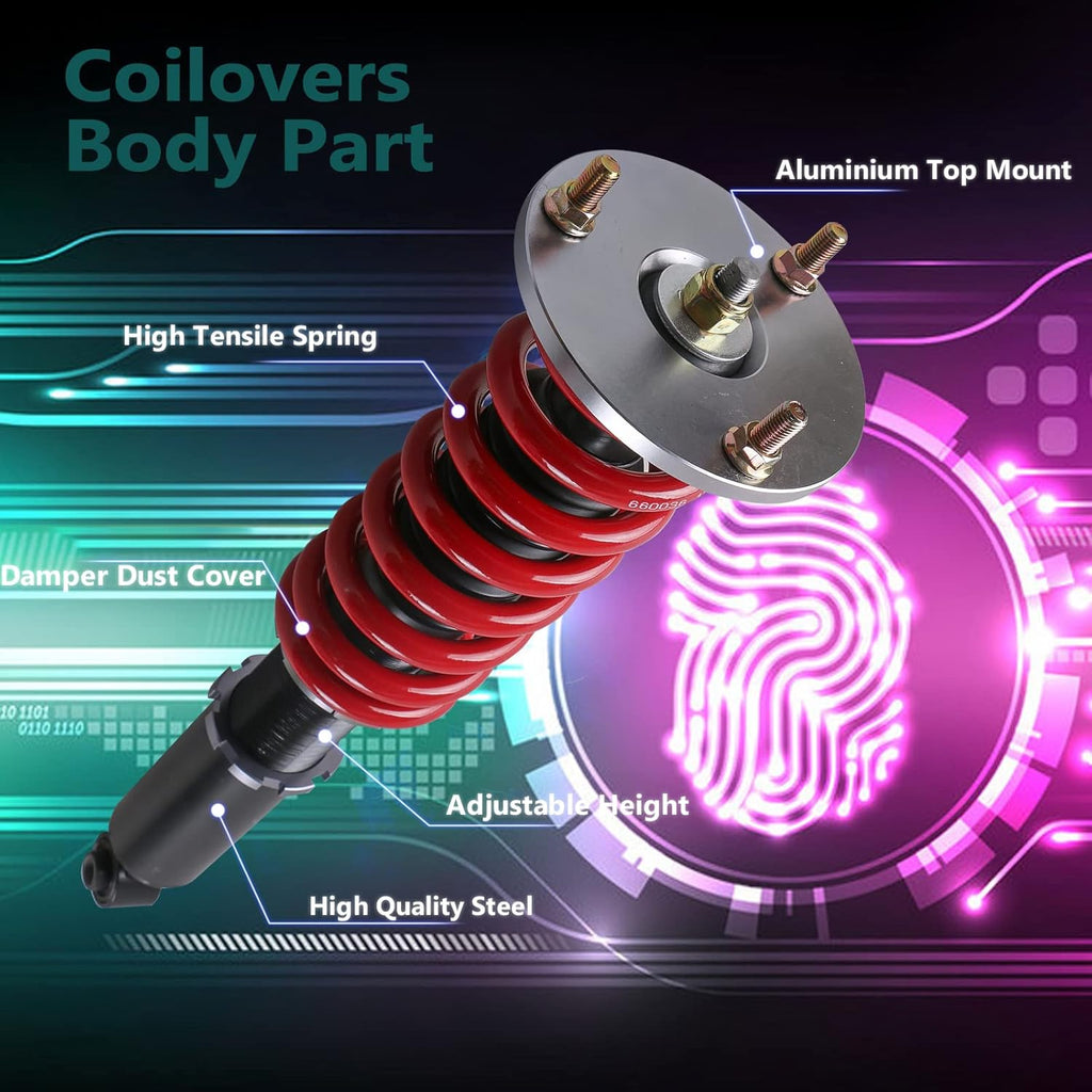 Coilovers Shock Absorbers Suspensions Struts for Subaru Impreza WRX 2002-2007 STI 2004 Forester 2003-2008 Legacy 1994-1998 R74147