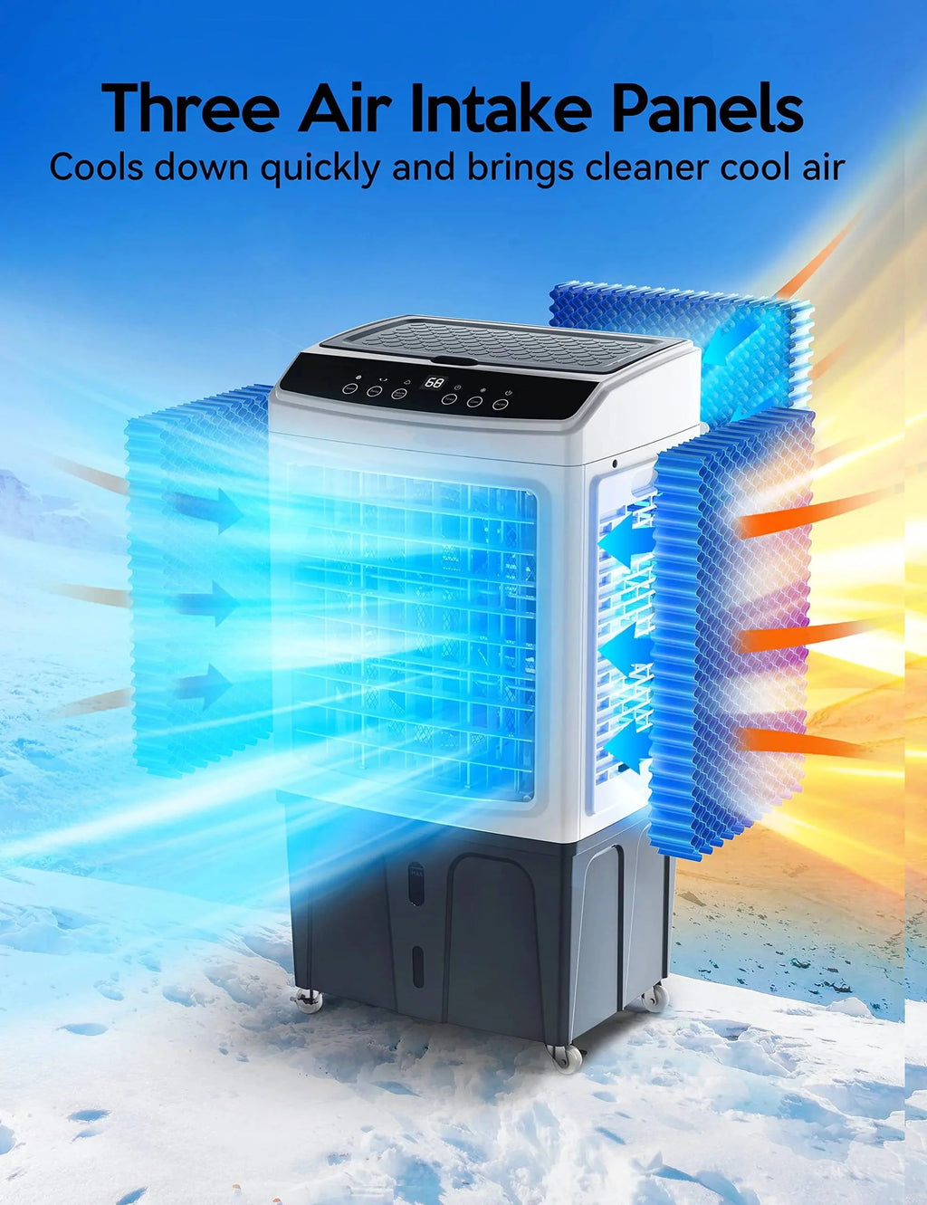 Evaporative Air Cooler, 2200CFM 9.2Gallon with Remote Control X818