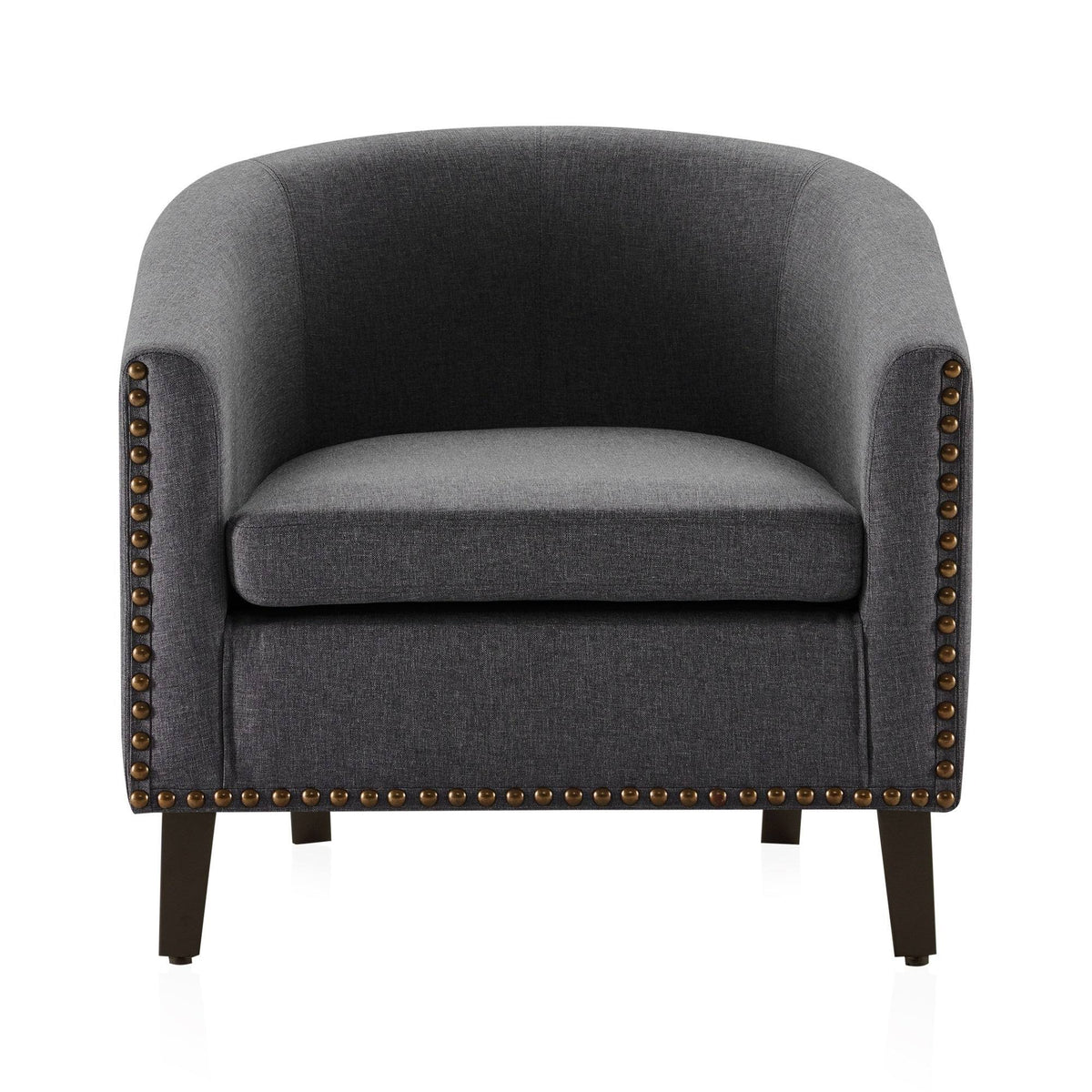 Beige Fabric Barrel Chair R92846