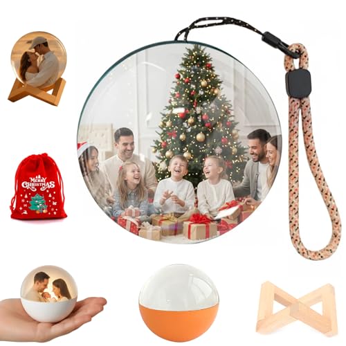 2.7" White 3D Crystal Ball Christmas Ornament G490161