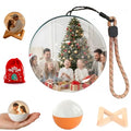2.7" White 3D Crystal Ball Christmas Ornament G490161