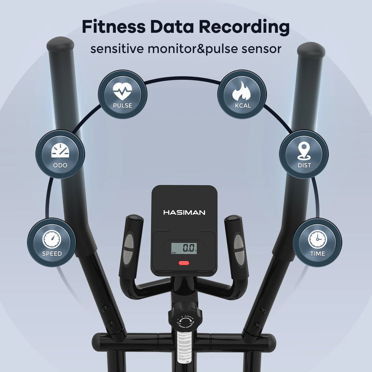 Magnetic Elliptical Exercise Machine with Pulse Rate Grips S8454