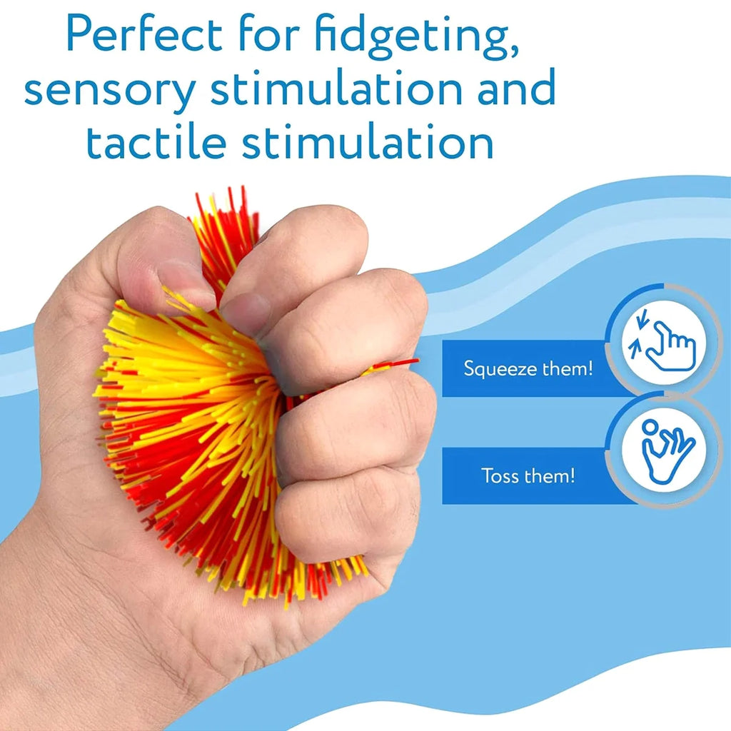 12pcs Silicone Sensory Stringy Balls K9111