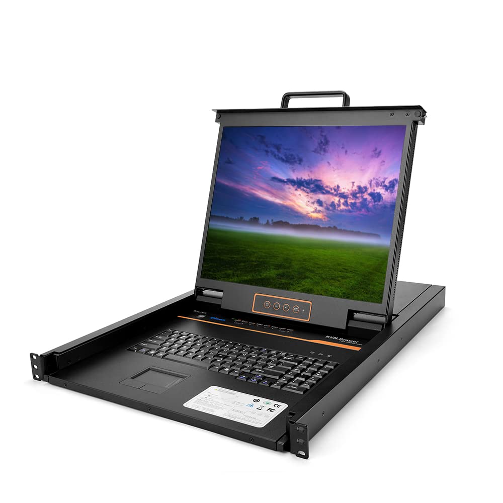 19" LCD Rack Mount KVM Console with Keyboard and Touchpad, 1U, 1280×1024@60Hz K339007