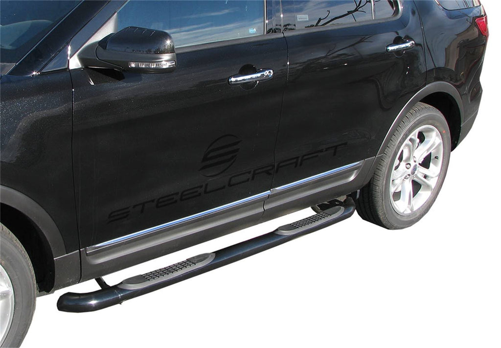 Round Nerf Bars Black Steelcraft T4071