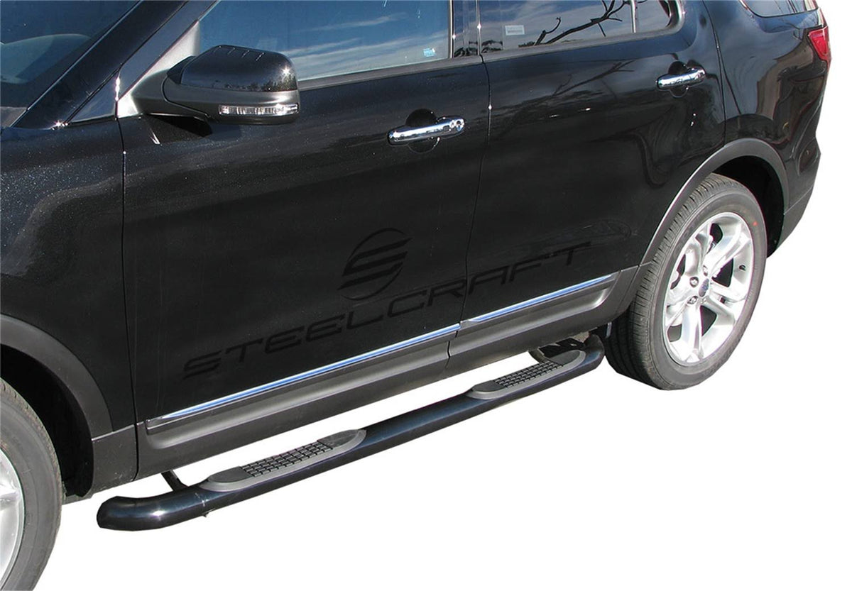 Round Nerf Bars Black Steelcraft T4071