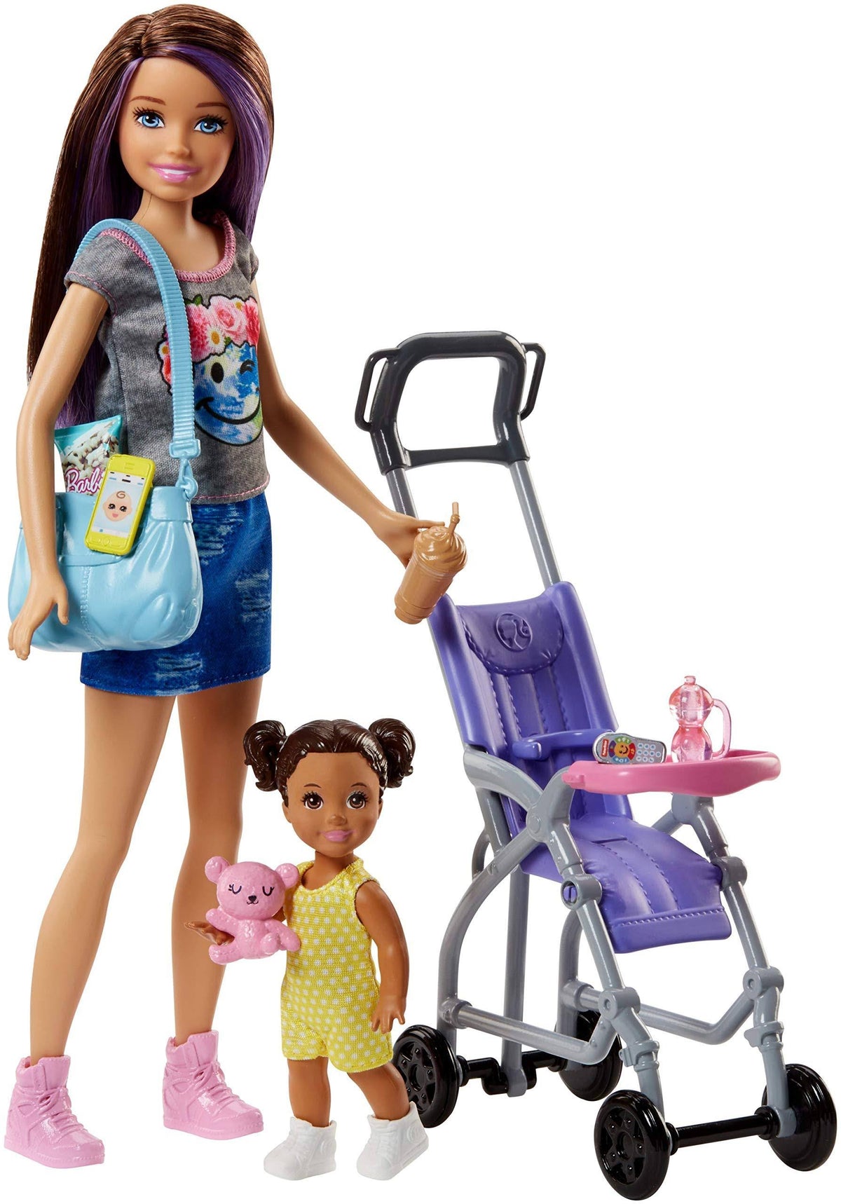 Caucasian Doll and Stroller Playset Y148