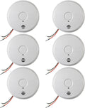 Pack of 6 Hardwired Smoke Alarm with Lithium Battery Backup Z2192