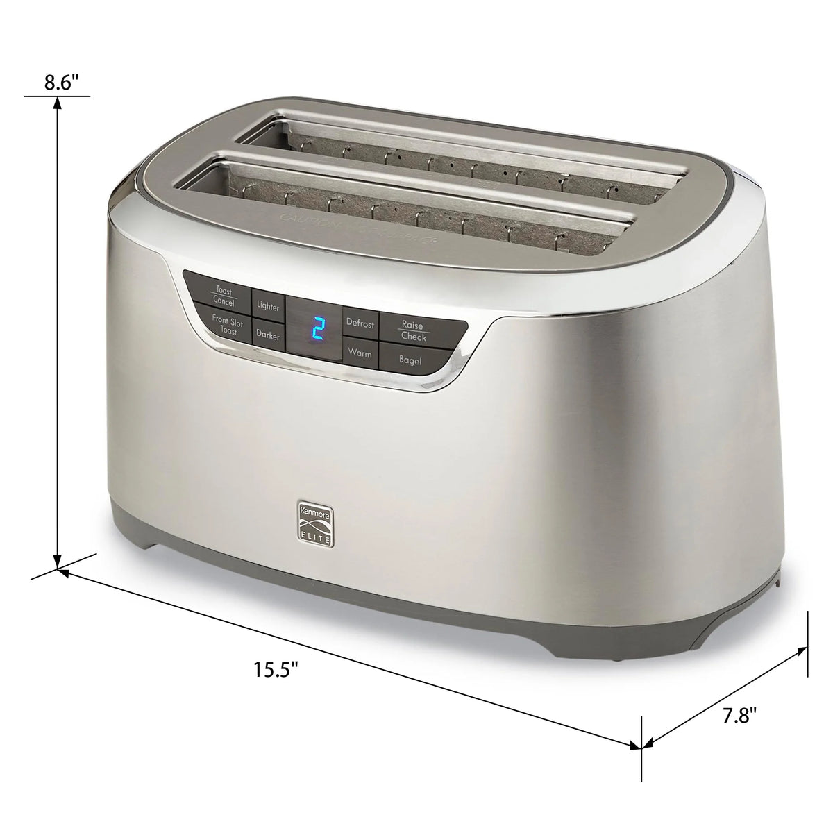 4-Slice Auto-Lift Long Slot Toaster, Stainless Steel F32686