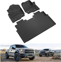 2015-2021 Ford F-150 SuperCrew Cab All Weather TPE Floor Mats Black D77685