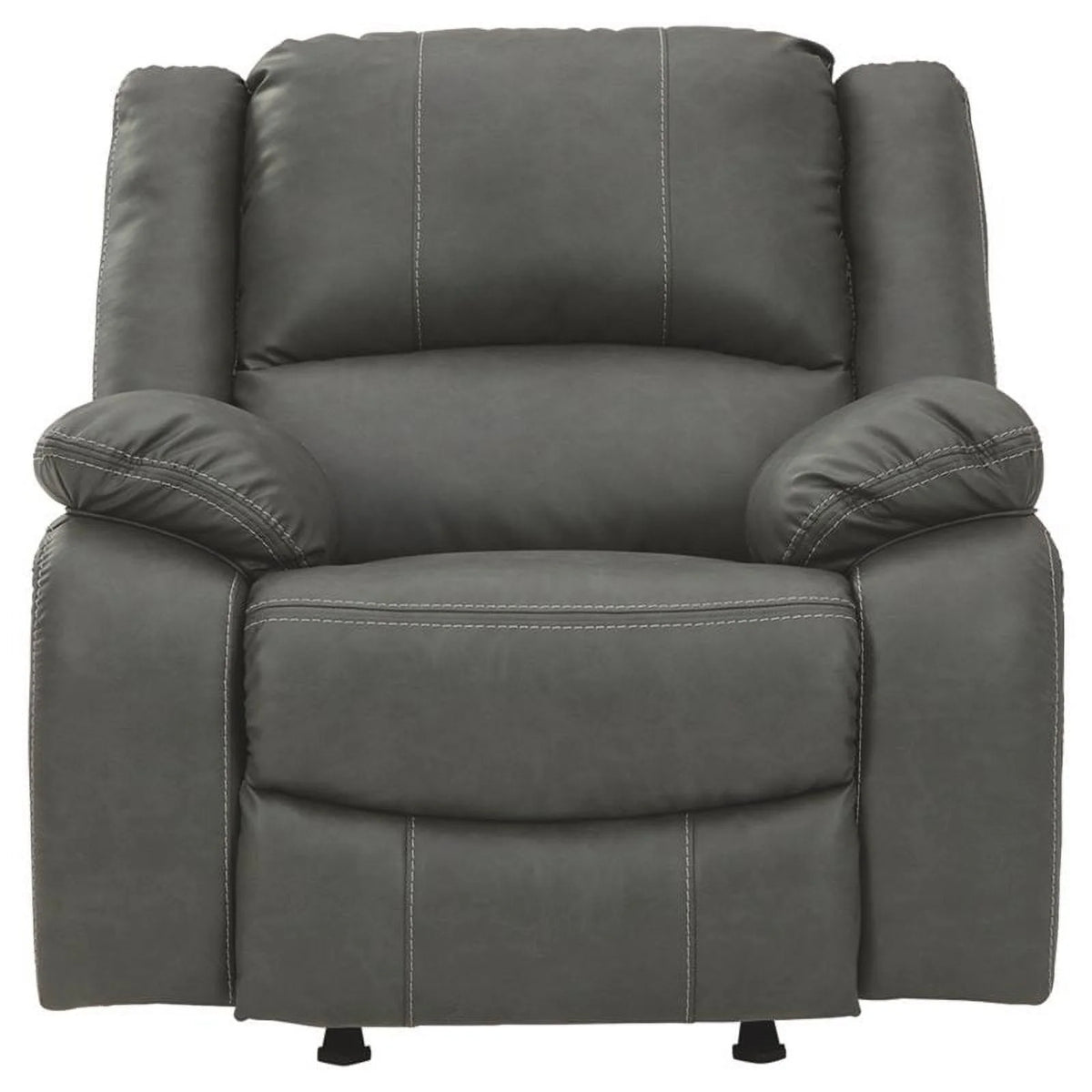 Gray Faux Leather Rocker Recliner Z2531