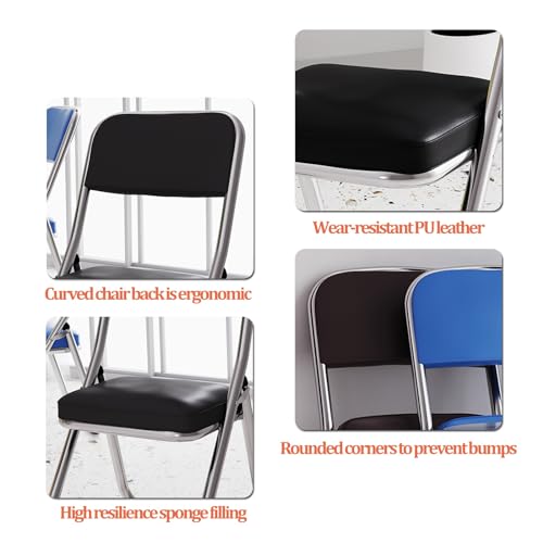 Purple Metal Folding Chair with Padded Seat W541360