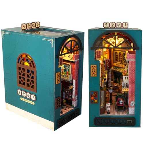 DIY Book Nook Kit with Music Box 3D Wooden Puzzle G586430