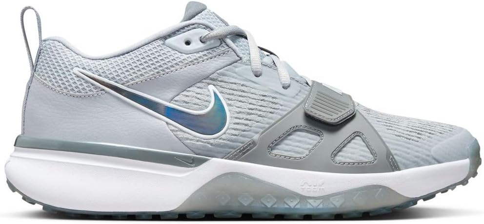 Gray White Baseball Turf Shoes W54311