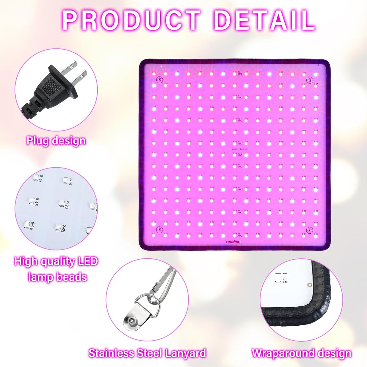 8 Pcs LED Grow Lights Full Spectrum S322