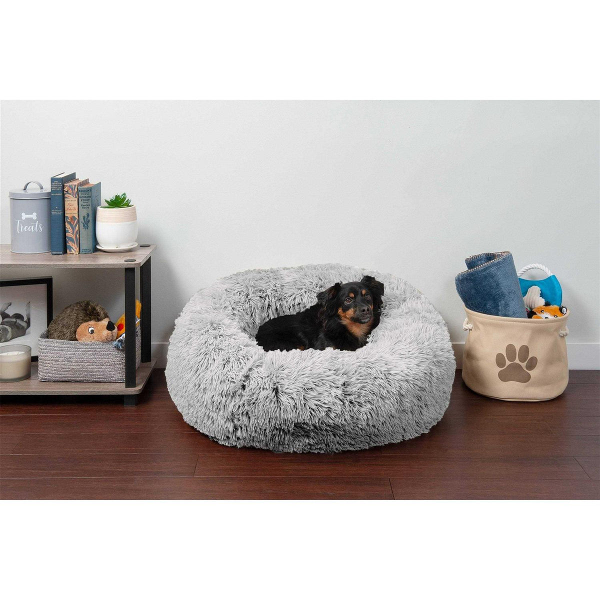 Long Fur Donut Dog Bed X257