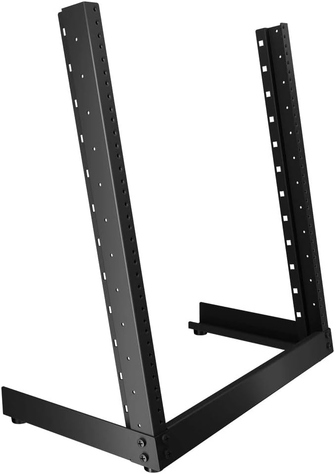 12U 2-Post Open Frame Desk Rack Threaded Pack of 2 B959