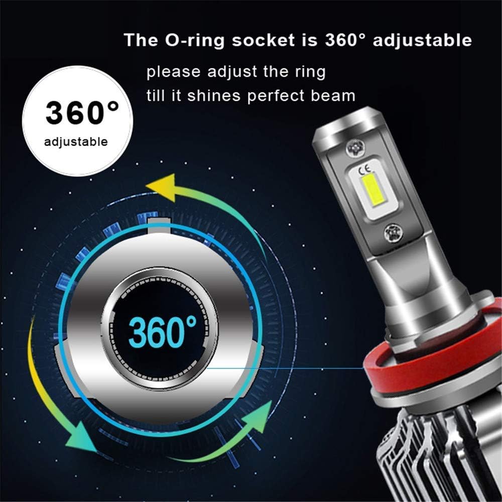 6500K Xenon White LED Headlights Bulbs Pack of 2 V586541