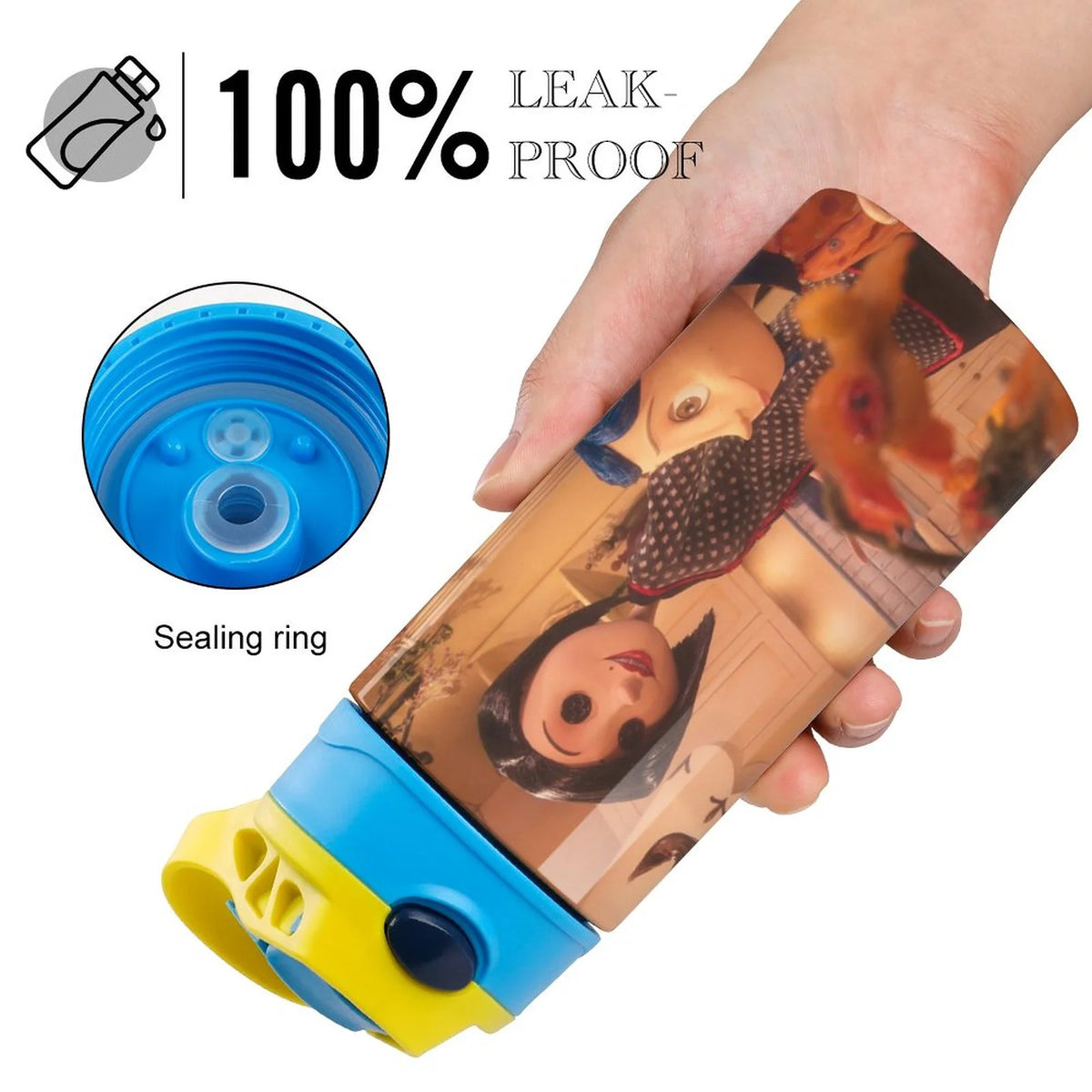 Insulated Water Bottle With Straw Stainless Steel Cup Leak-Proof Y292562