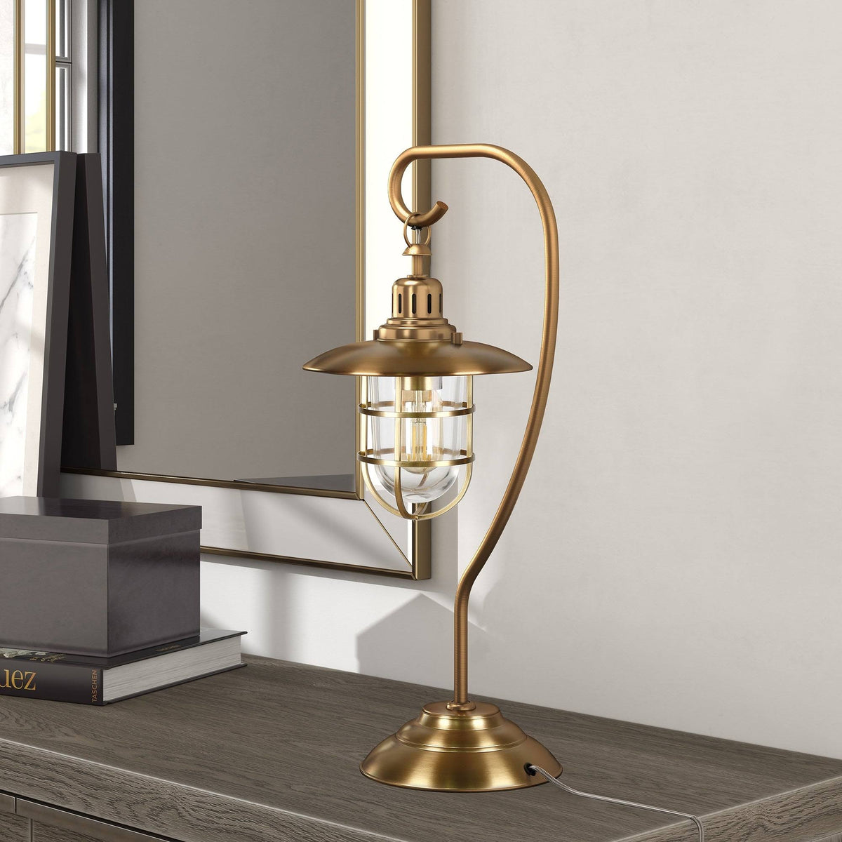 Blackened Bronze Nautical Lantern Lamp P698