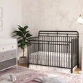 Black Metal 3 in 1 Convertible Crib F286
