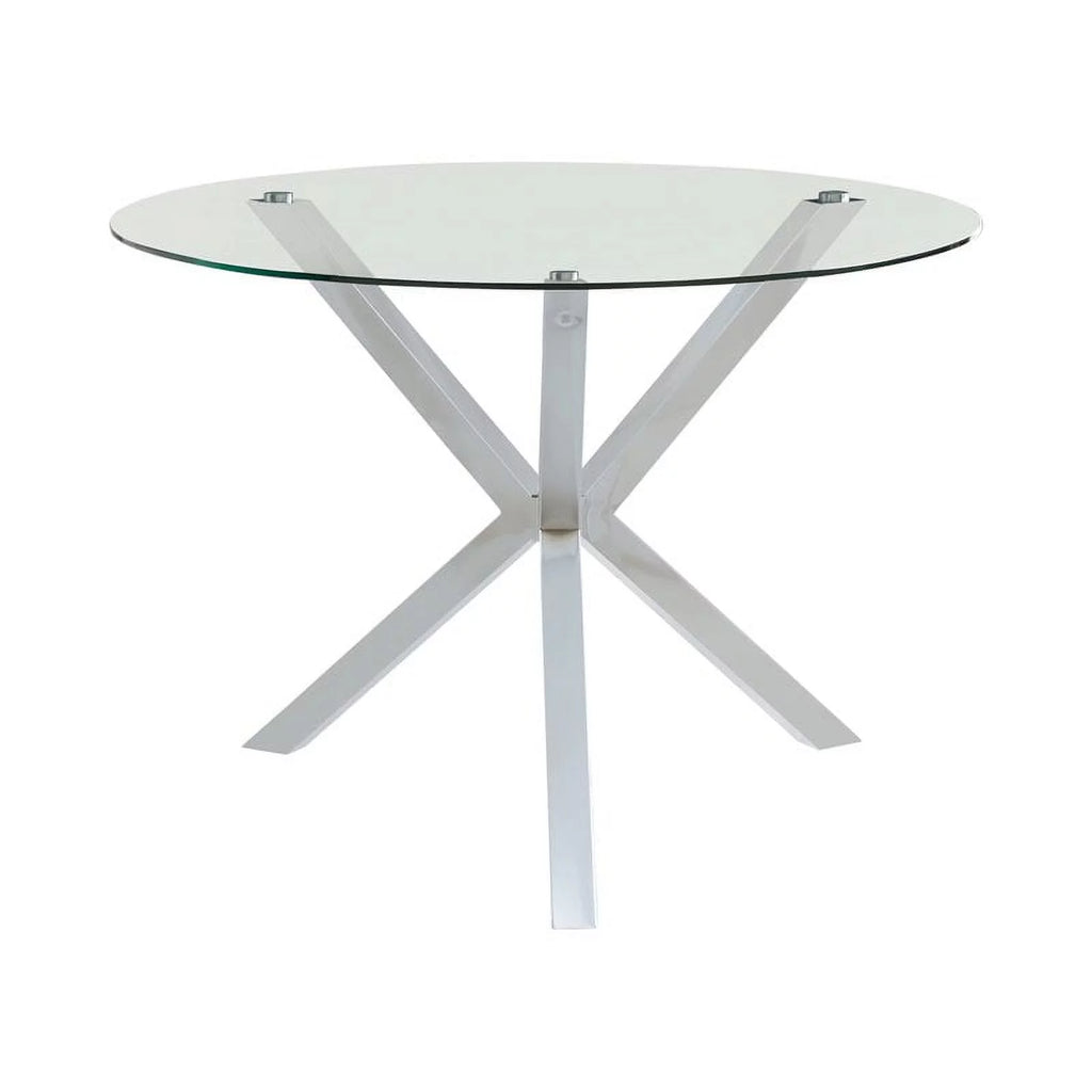 5 Piece Round Glass Top Dining Table and 4 Chairs P928615