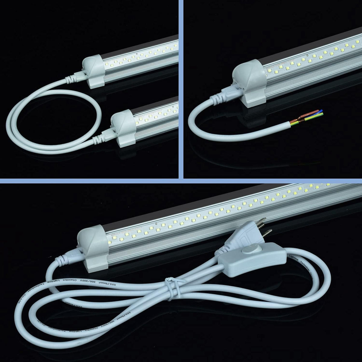 10 Pack 4FT 50W 7200LM 5000K Linkable LED Shop Light U412361