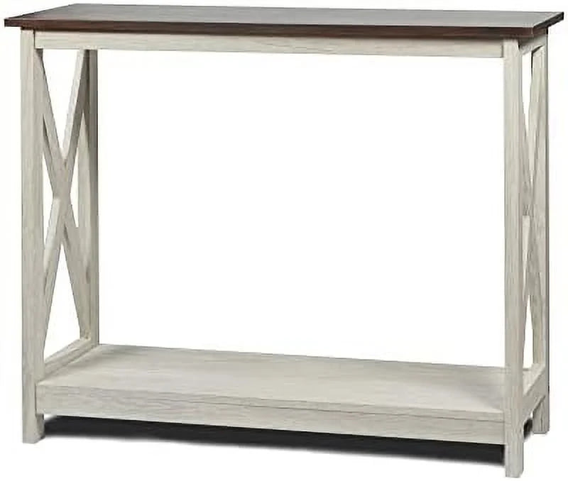 White Oak 2-Tier Console Table N43617