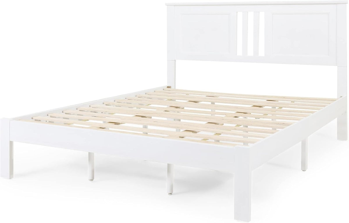 Gray Acacia Wood Queen Bed Platform L35431