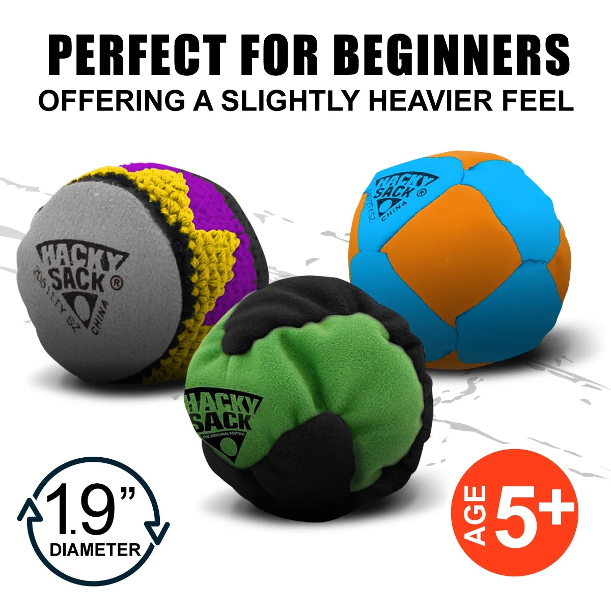 3 PACK Hand Stitched 3 Panel Footbag P471195