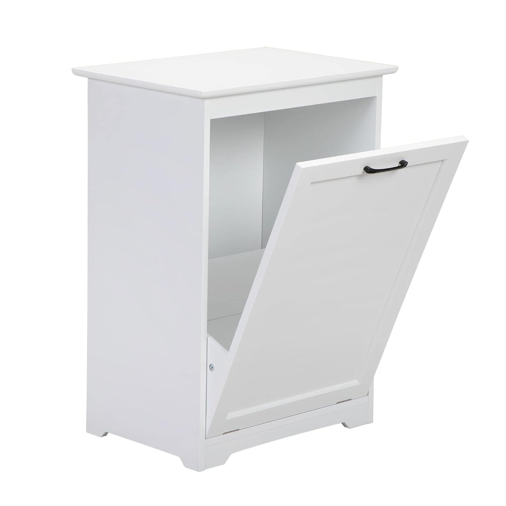 White Tilt Out Trash Cabinet P15513
