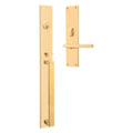 Satin Brass Single Cylinder Mortise Handleset A8791