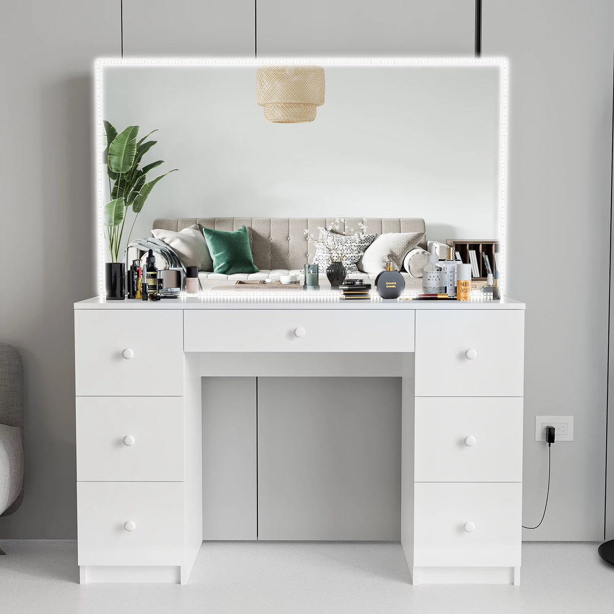 Modern Lighted Vanity Table W511