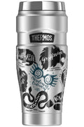 Harry Potter Hogwarts Stamp Collage Stainless Steel Travel Tumbler, Vacuum insulated & Double Wall, 16oz C36937