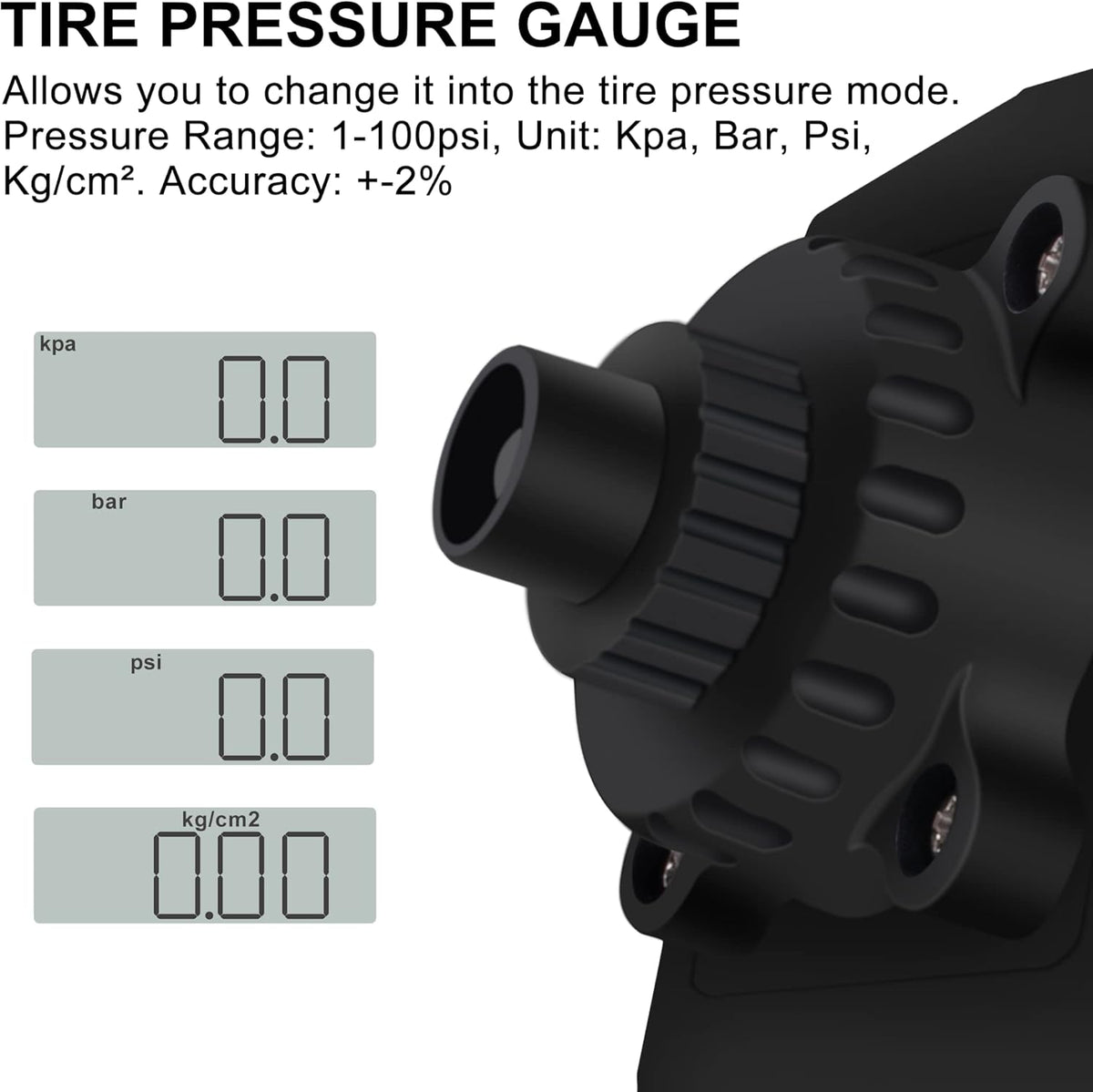 1/2" Digital Torque Adapter Converter with Tire Pressure Gauge, Pack of 2 U57894