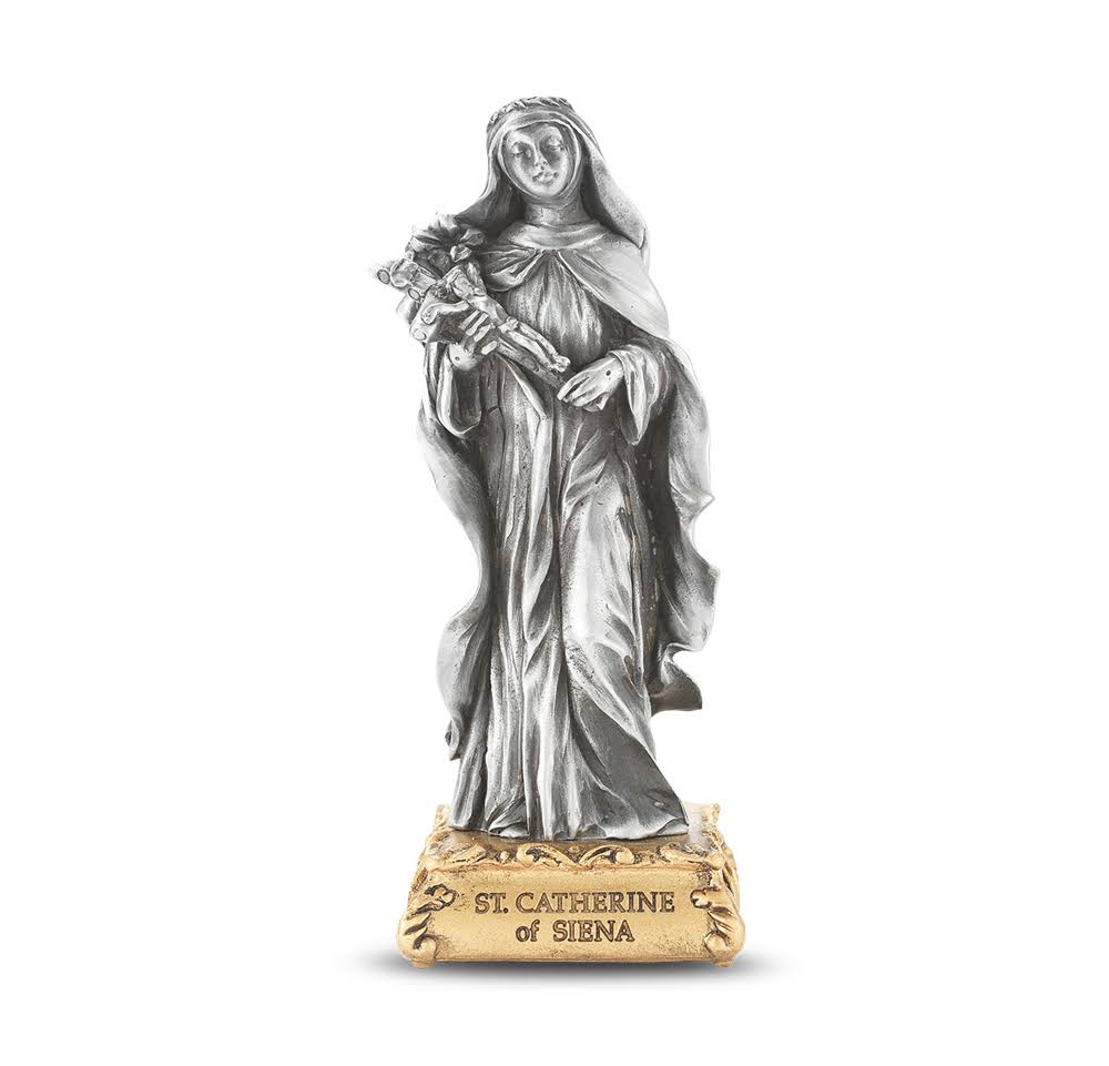 Pewter Statue of St Catherine X709