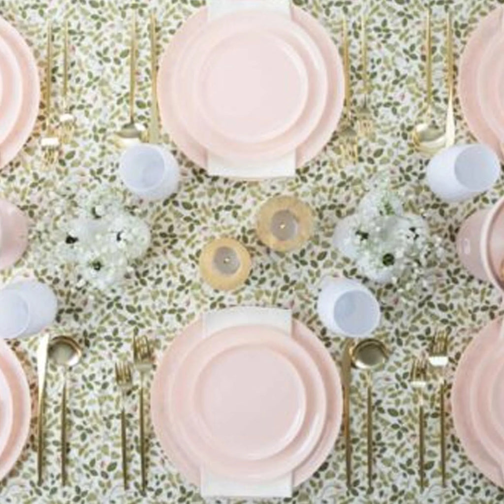 10.6" Round Pink Disposable Plastic Plates (90 Pack) J5007
