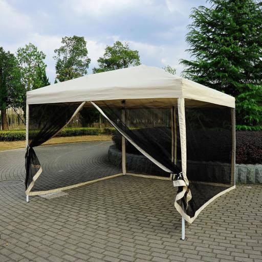 10 x 10 Pop Up Canopy Tent with Mesh Side Walls X473