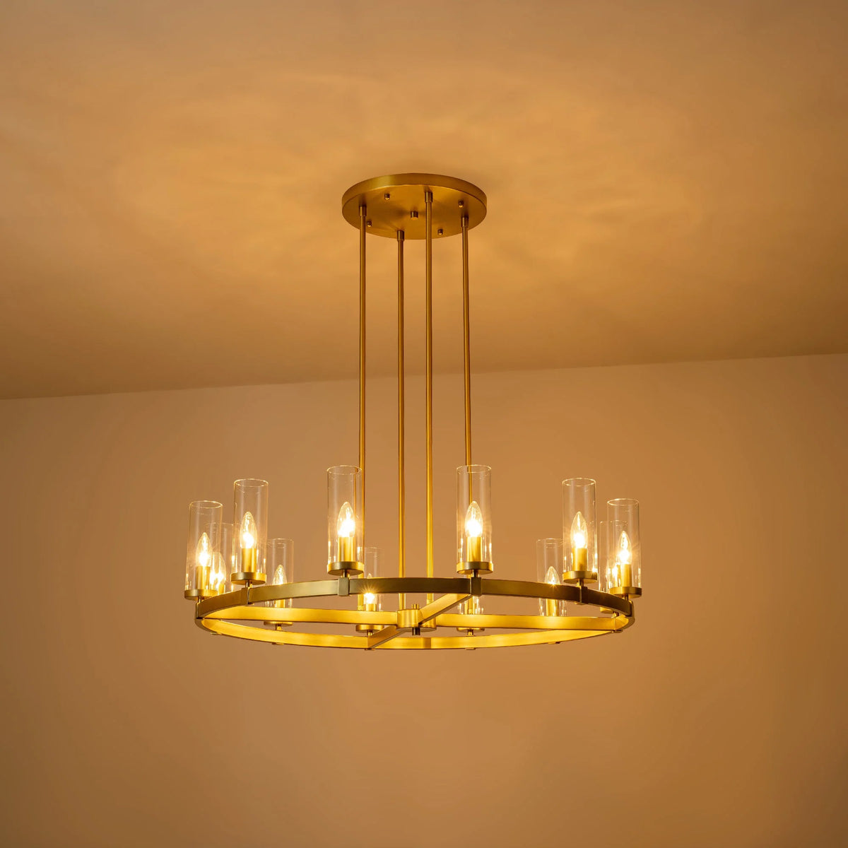 12-Light Dimmable Industrial Chandelier J2104