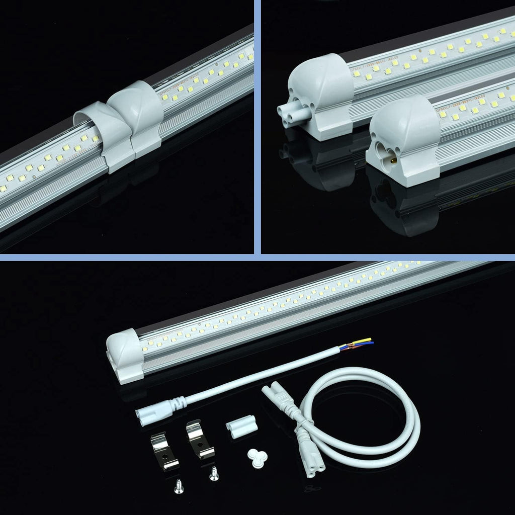 10 Pack 4FT 50W 7200LM 5000K Linkable LED Shop Light U412361