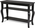 Wood Console Table with Display Shelves S13293