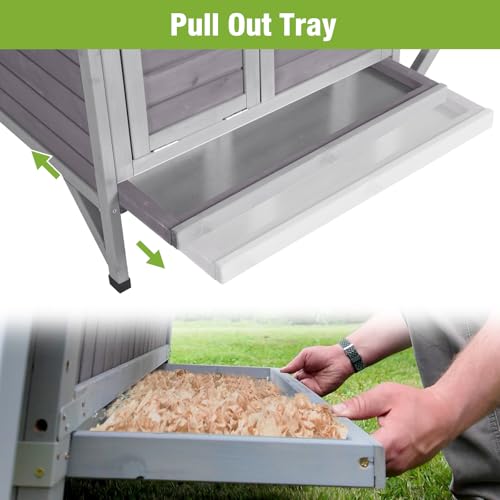 Chicken Coop with Nesting Box Waterproof Duck Coop Q32145