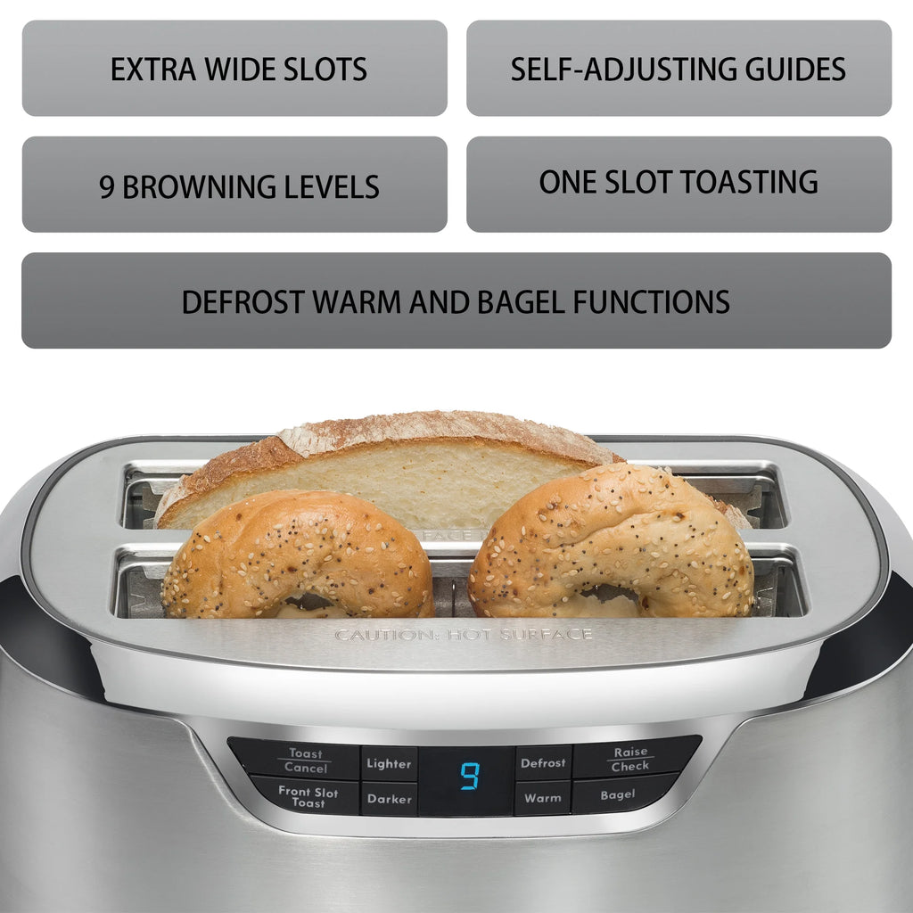 4-Slice Auto-Lift Long Slot Toaster, Stainless Steel F32686