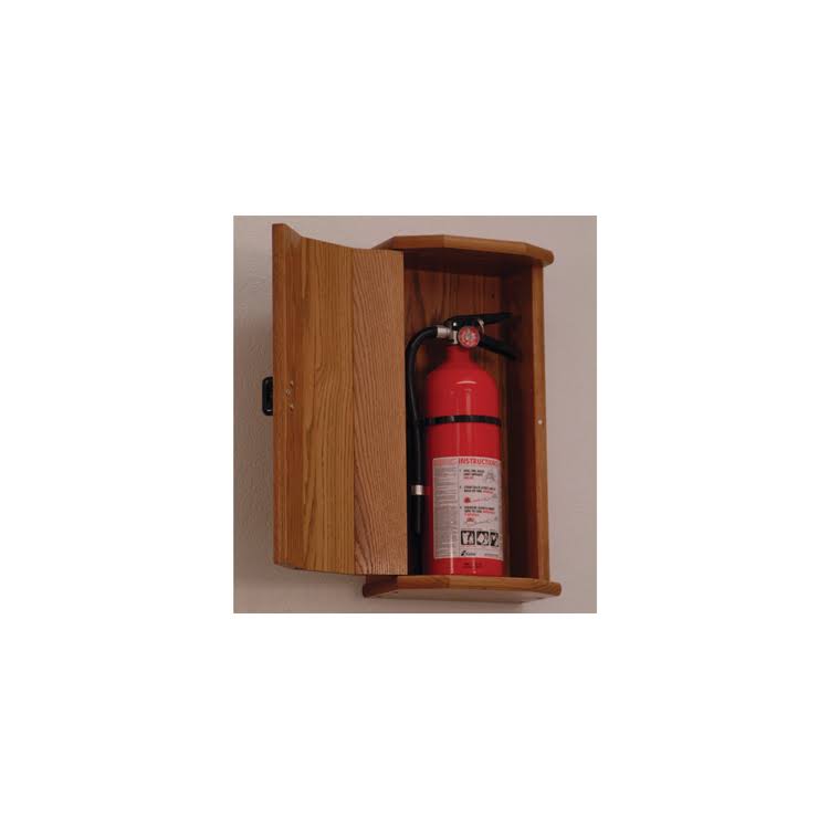 Medium Oak Wooden Fire Extinguisher Cabinet U542