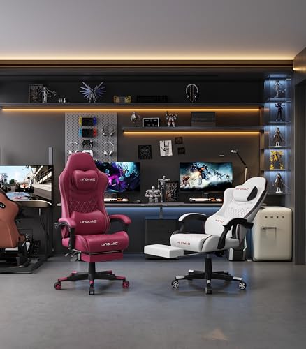 Black Ergonomic Gaming Chair with Footrest K7627