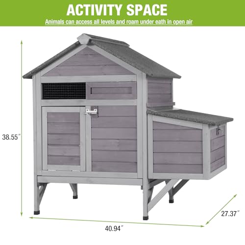 Chicken Coop with Nesting Box Waterproof Duck Coop Q32145