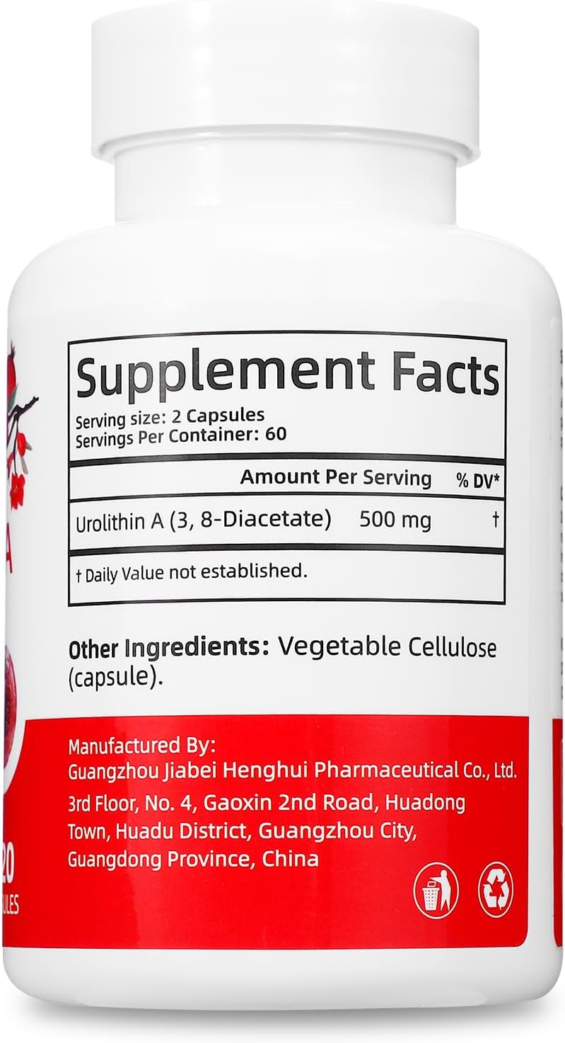 Urolithin A 500mg 120 Vegan Capsules C6219